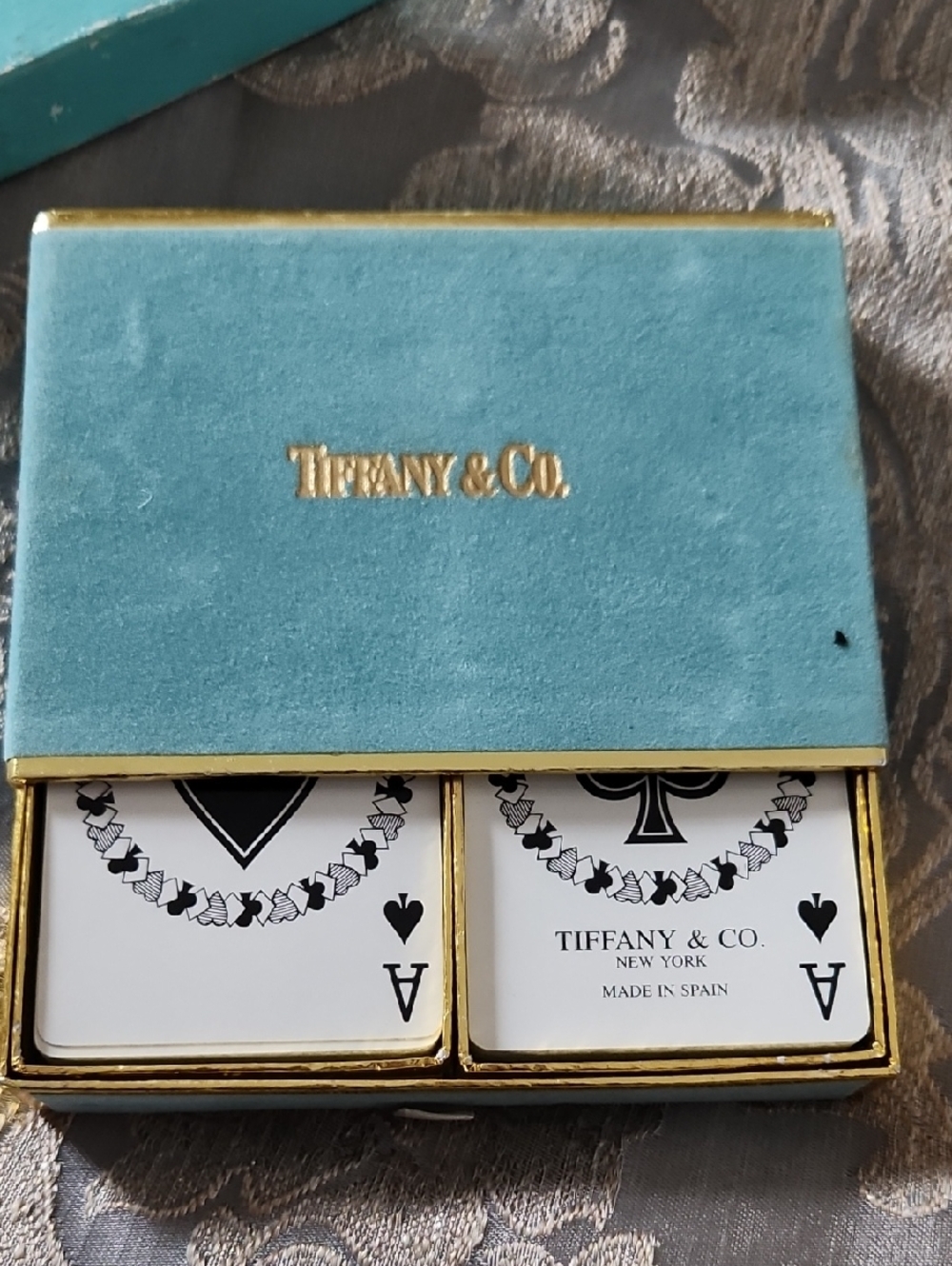 Tiffany & Co. Blue and Gold Playing Card Set